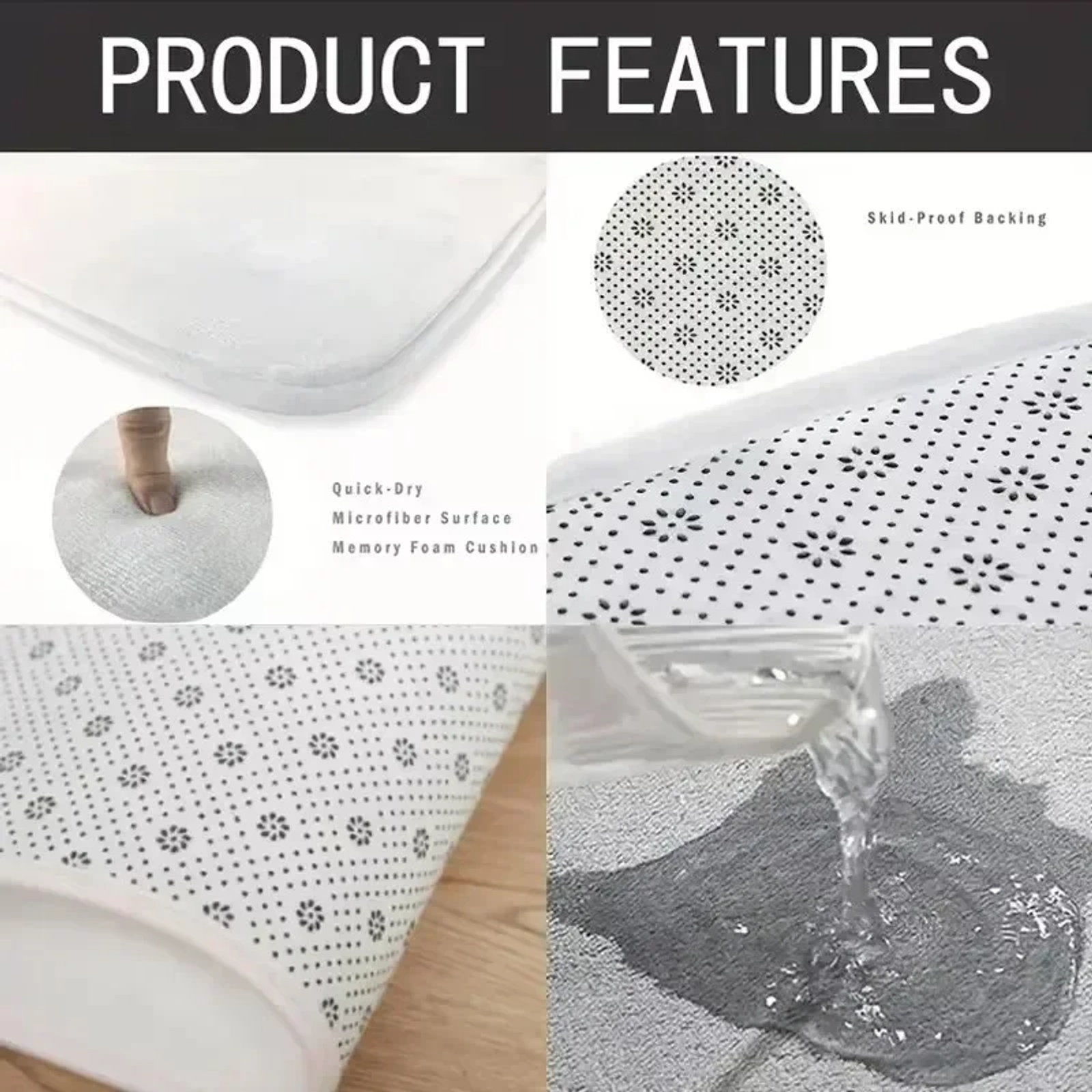 VIKAMA Christmas Tree Theme Rug and Mat Set