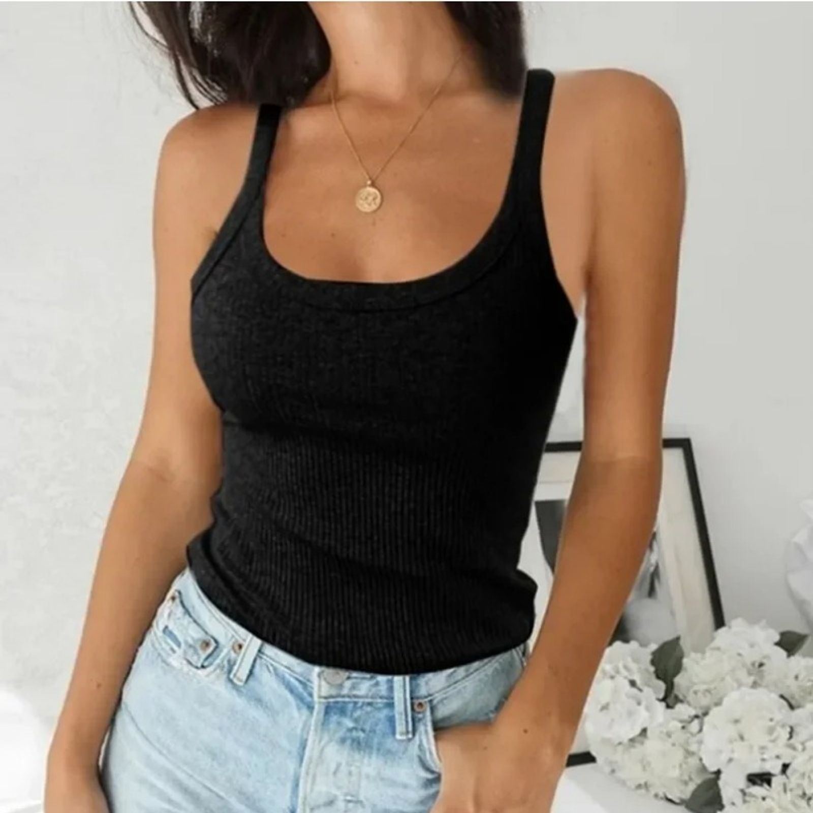 Versatile Round Neck Solid Top T-Shirt for Women