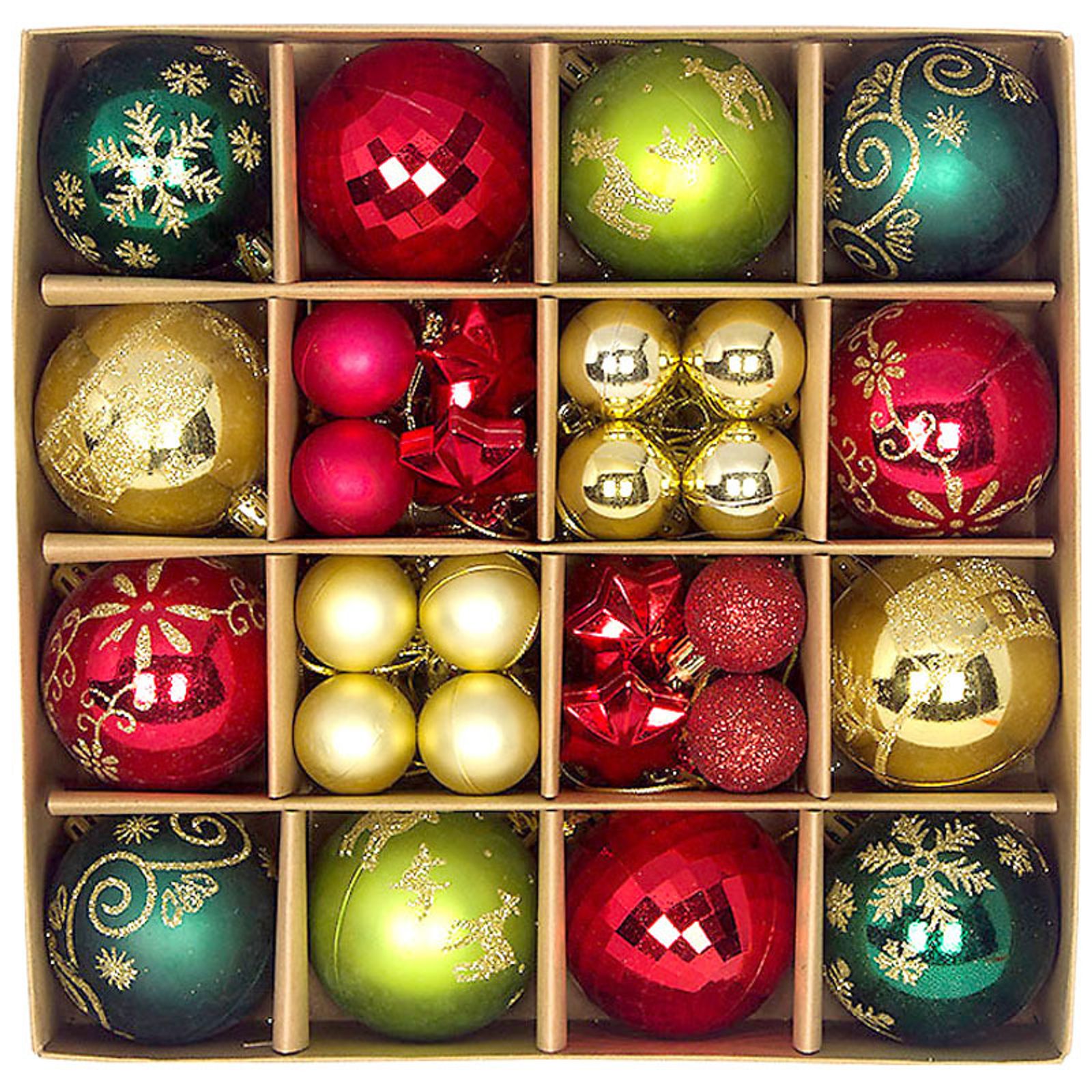44Pcs Christmas Ball Ornaments for Home Decor