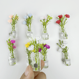 8pcs Mini Vase Magnets for Refrigerator Decor
