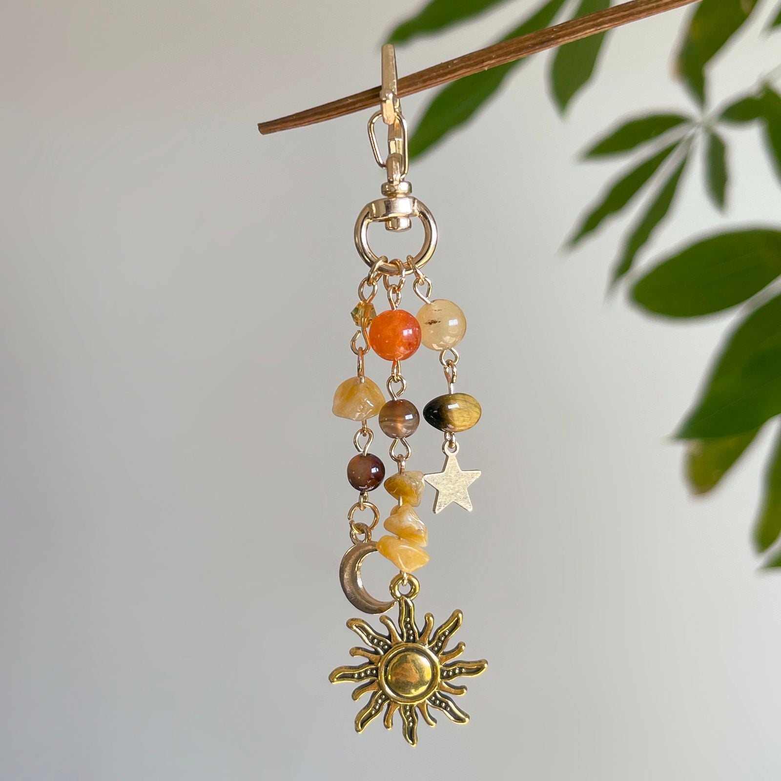 Exquisite Stars and Moon Pendant Keychain for Women