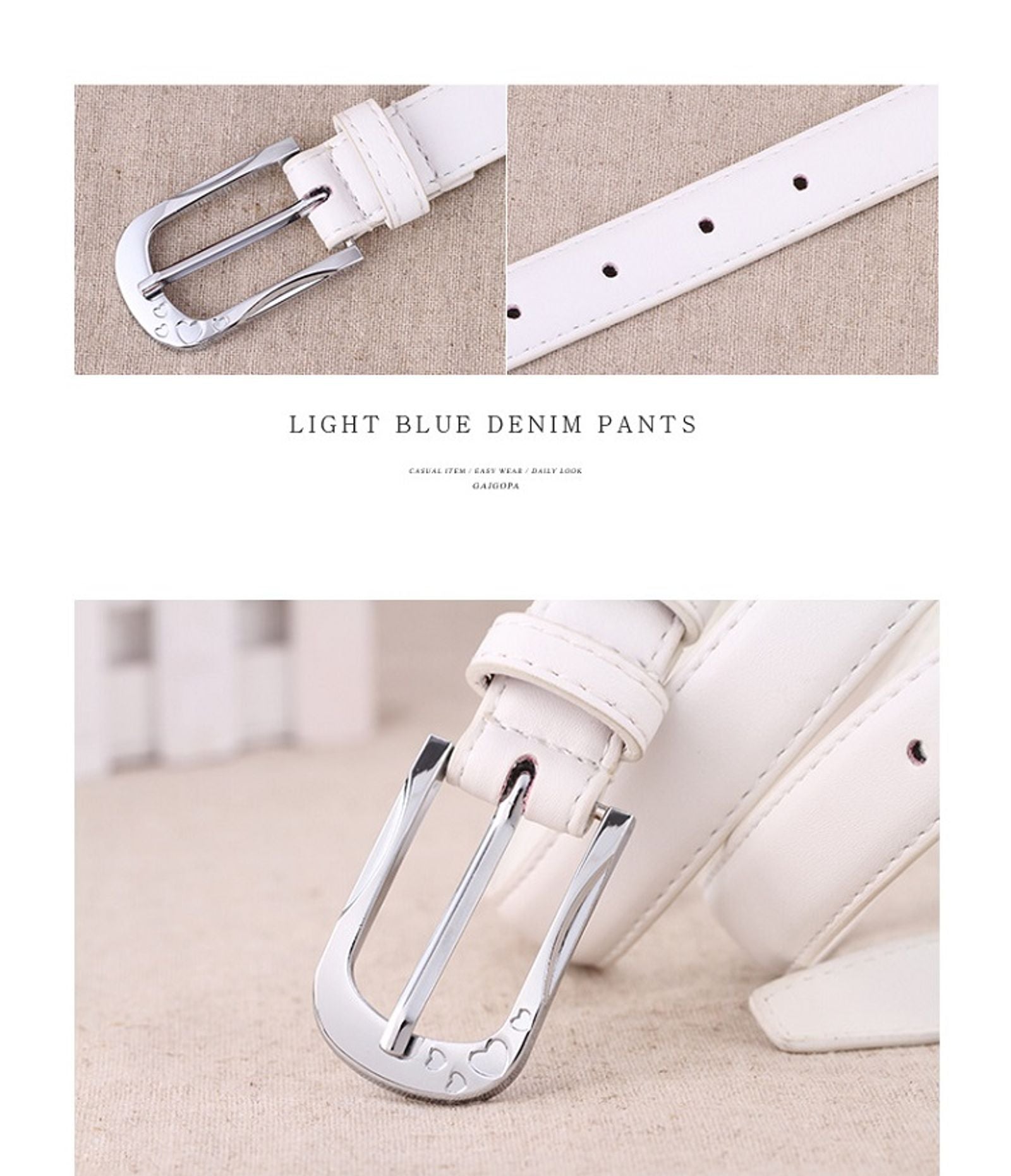 Women's High-Quality PU Leather Trousers Belt