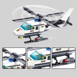 City Police Helicopter Building Blocks Educational Toy