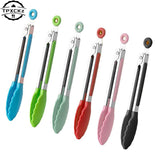 Silicone BBQ Grilling Tongs - Non-Stick Kitchen Tools