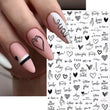 6PCS 3D Valentine’s Day Nail Art Stickers - Cute Cartoon Designs