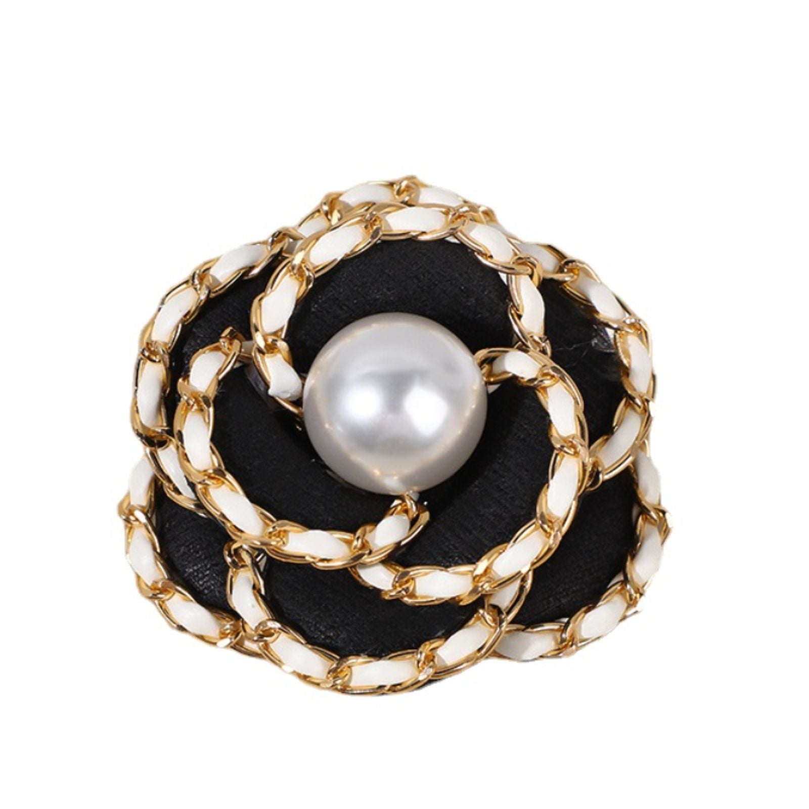 Korean Fashion Camellia Pearl Brooch for Women