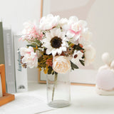 Artificial Peony Orchid Silk Bouquet for Weddings & Decor