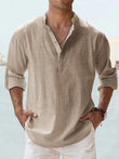 Lightweight Cotton Linen Casual Shirts for Men