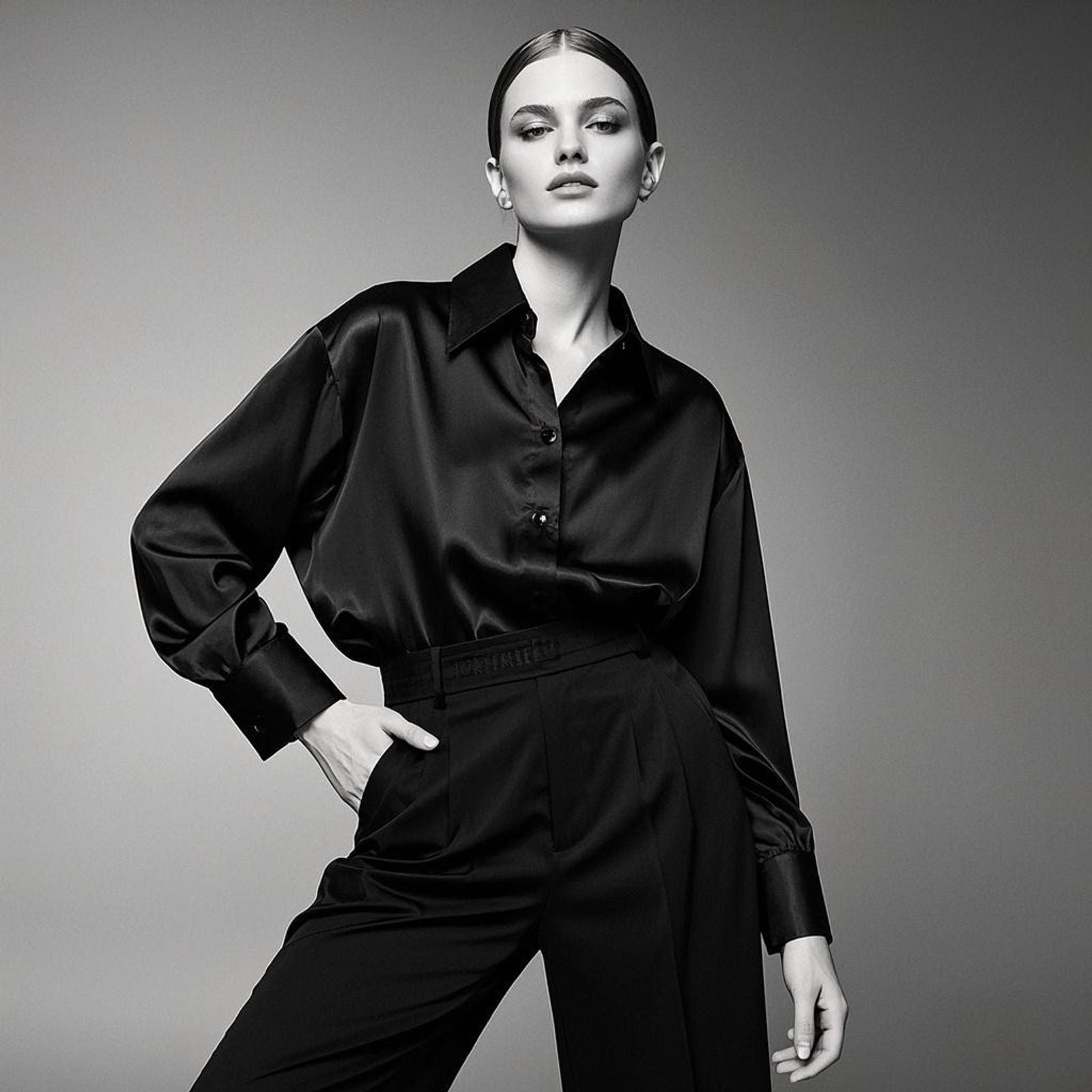 Elegant Multicolor Satin Casual Shirt for Women