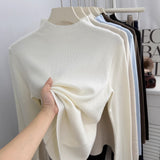 Solid Slim Turtleneck Sweater for Women