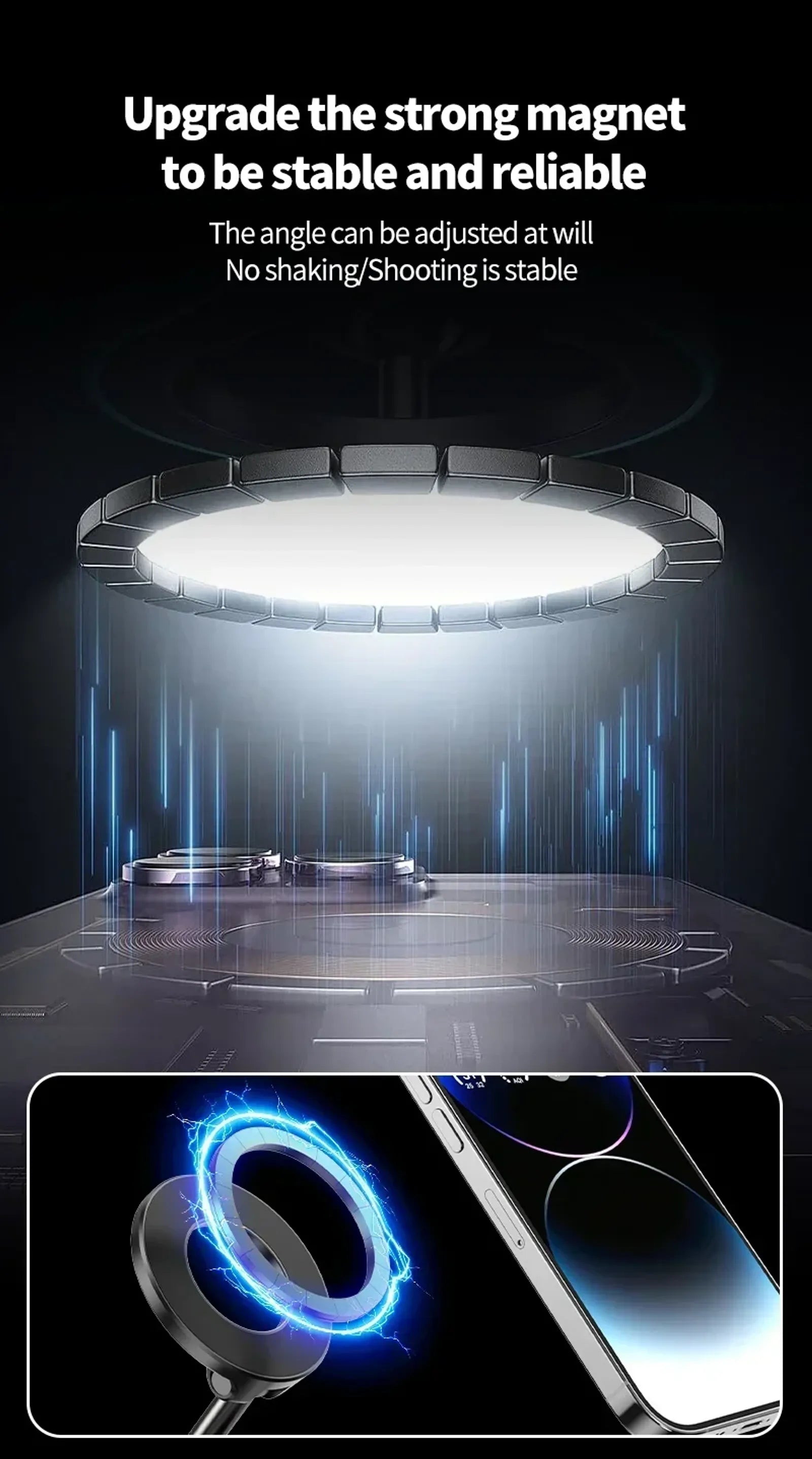 Foldable 360° Adjustable Magnetic Phone Holder Car Mount