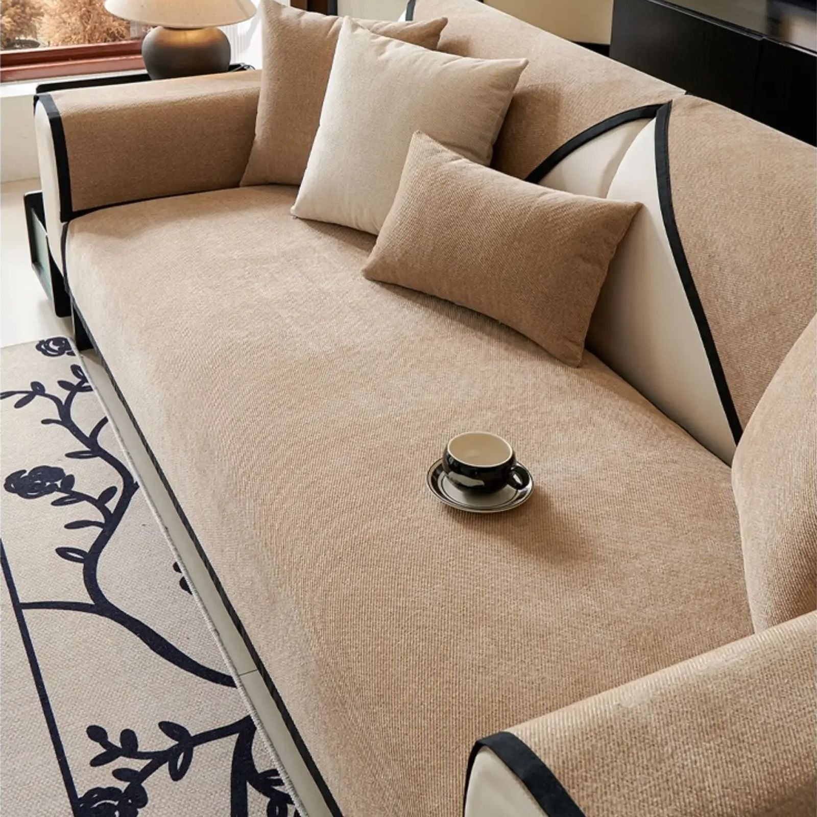 Nordic Minimalist Chenille Non-Slip Sofa Pad