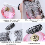 10PCS Rose Flower Nail Art Foils Transfer Sticker Set