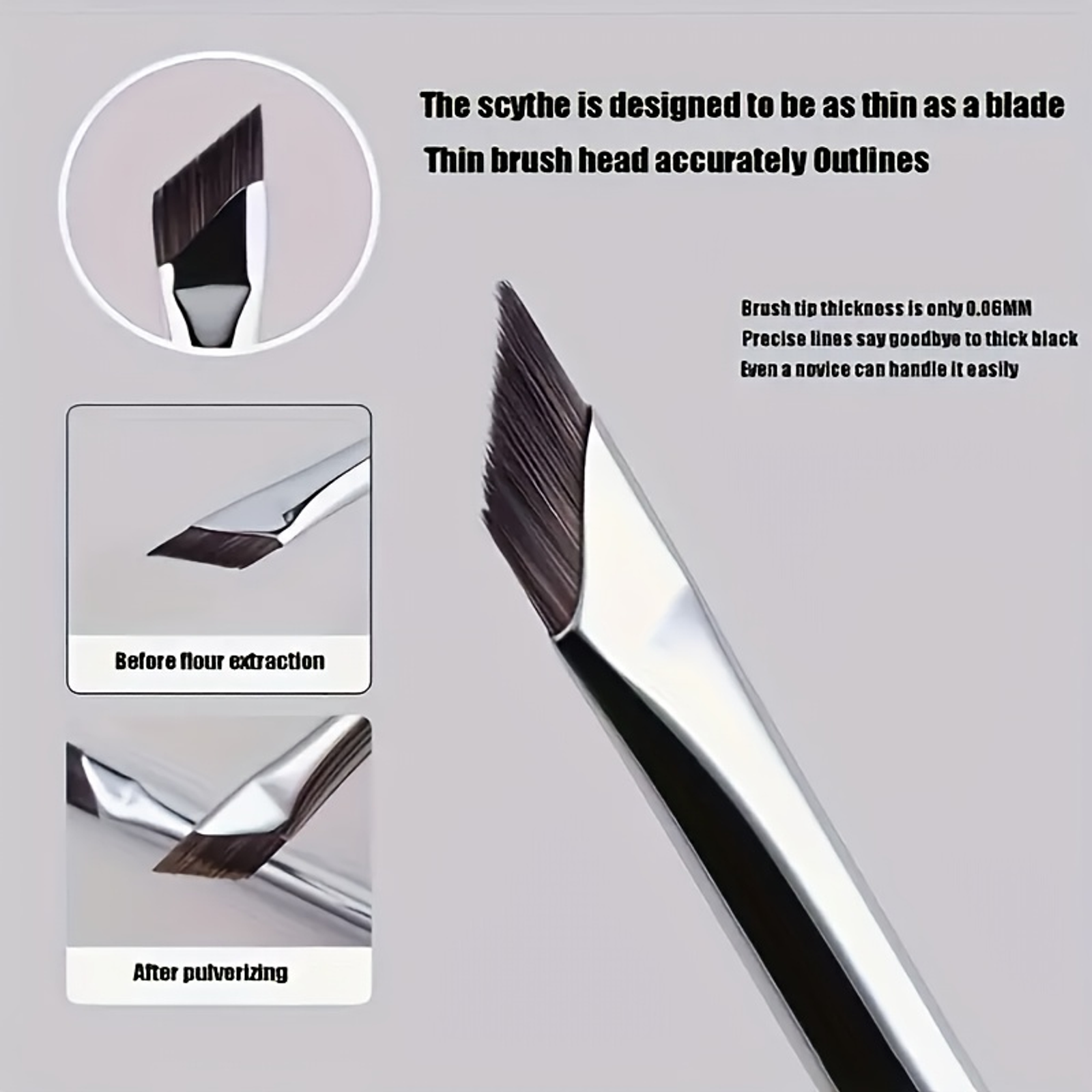 Fine Angle Eyeliner Pencil and Eyebrow Brush