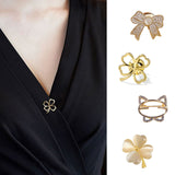 Flower Bow Brooch Set for Women - Metal Lapel Pins