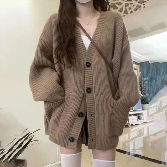Women’s Long Sleeve V-neck Cardigan Sweater