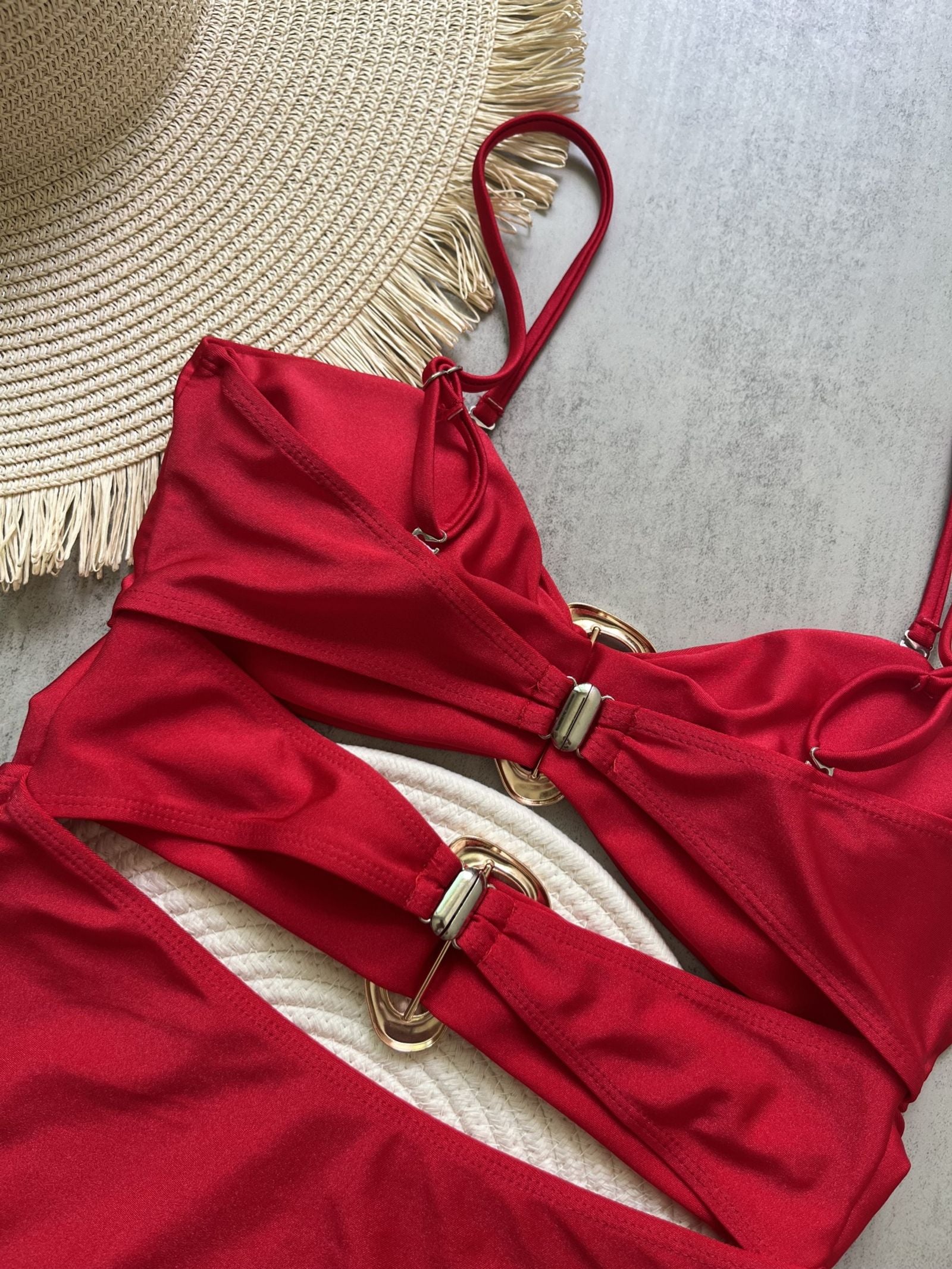 3 Colors Cut Out One Piece Swimsuit for Women