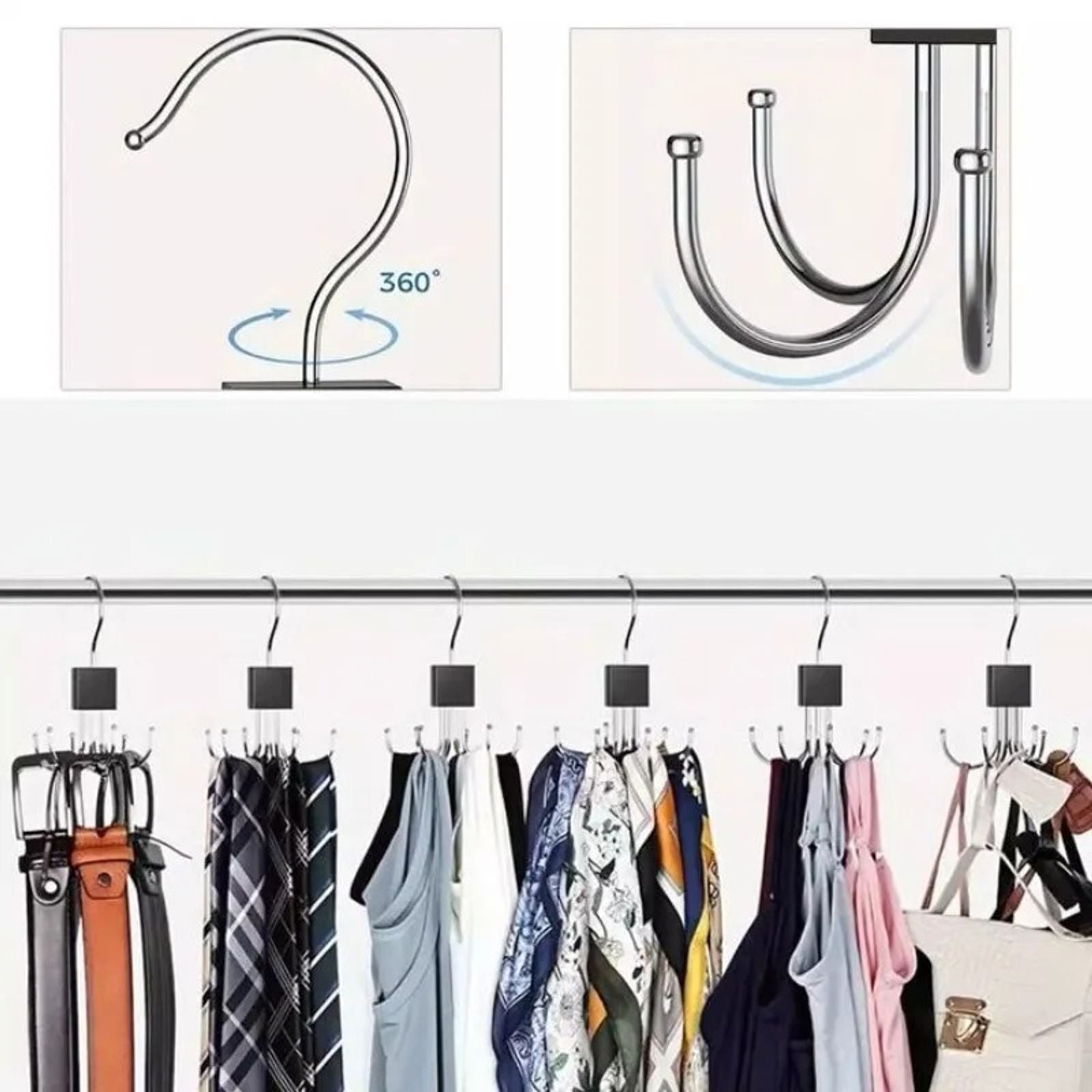 360 Rotating Storage Hanger Hook for Closet Organization