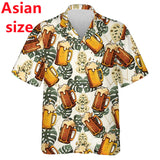 Men's Hawaiian Aloha Beach Shirt - Short Sleeve Beer Lovers