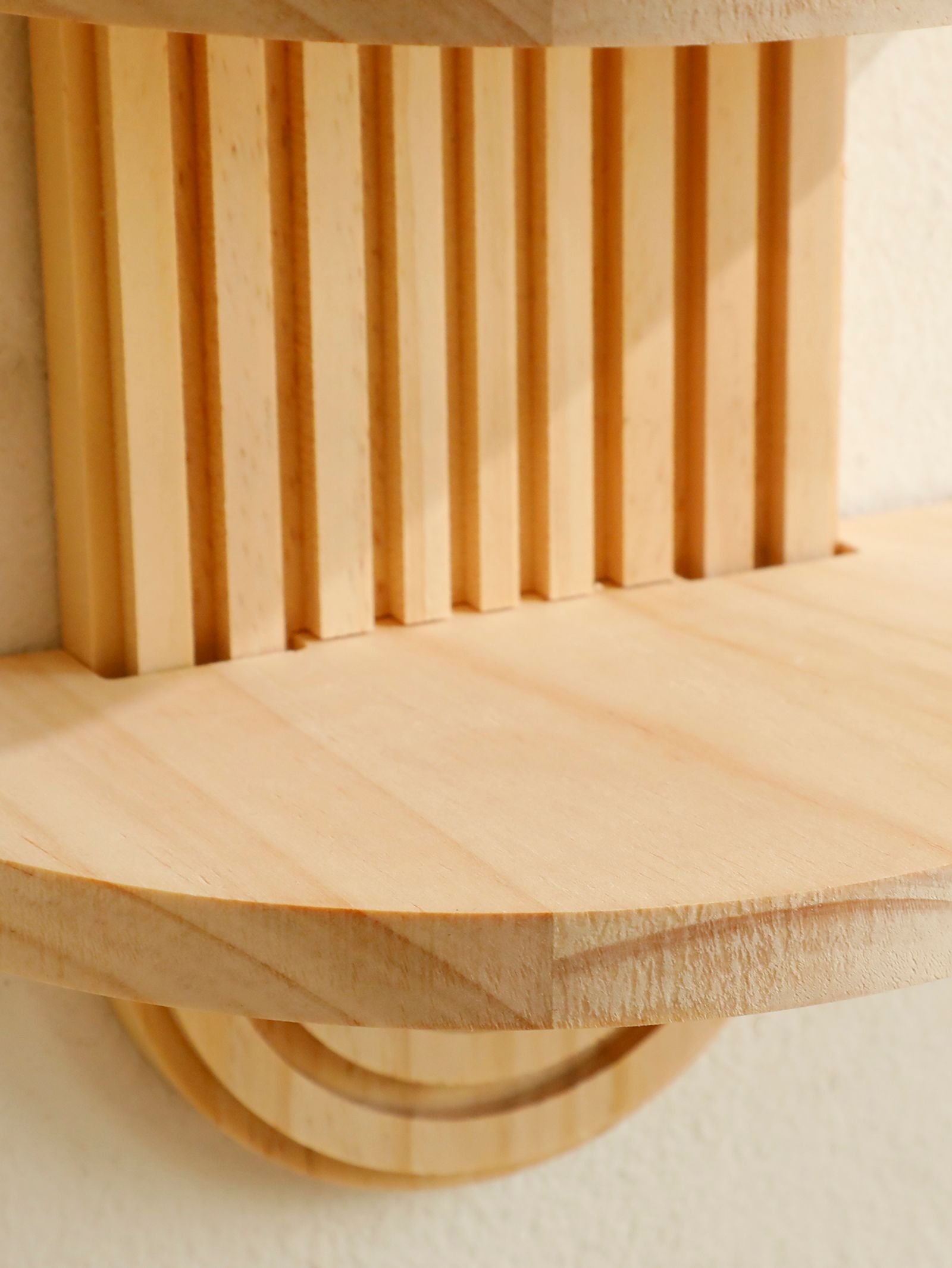 Boho Style Wooden Geometric Wall Shelves