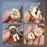 Crystal Pearl Button Covers for Shirts and Coats