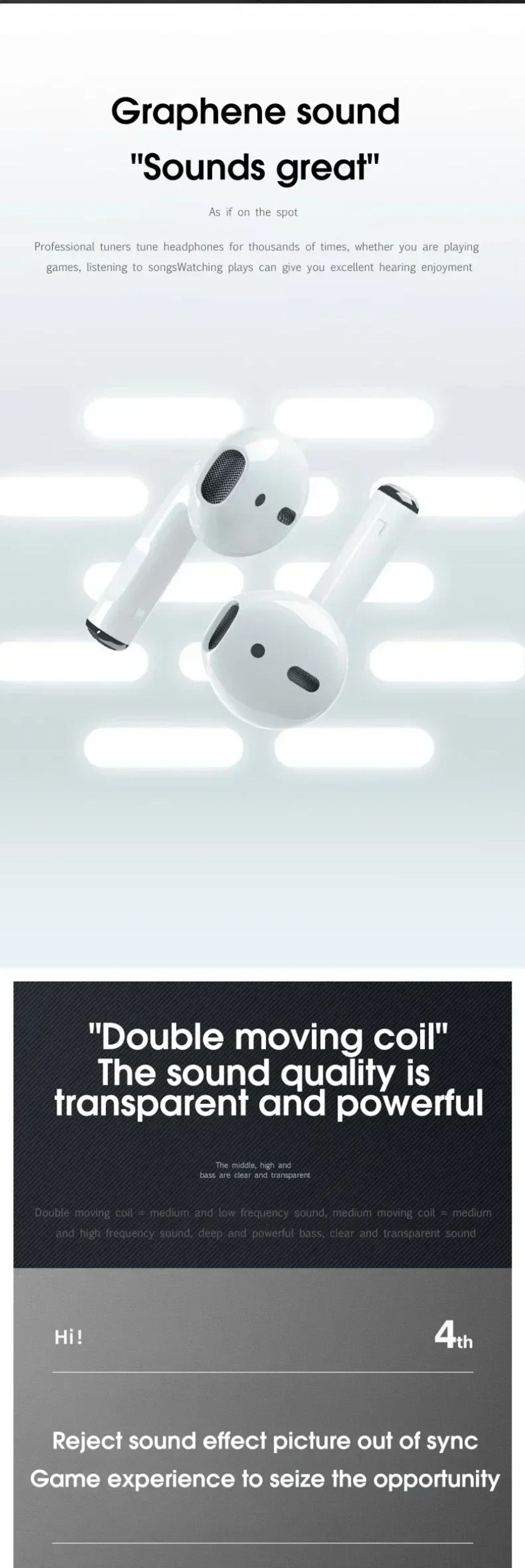 Pro4 True Wireless Earphones with Mic