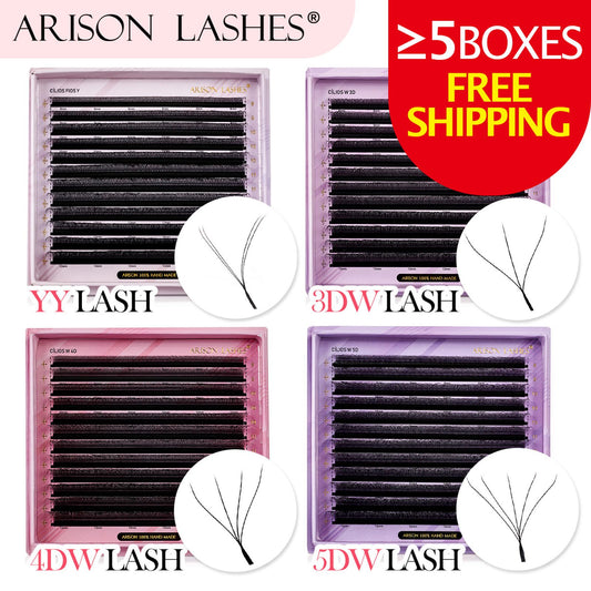 ARISON Plus 2 in 1 Magnetic Premade Volume Fans Eyelashes