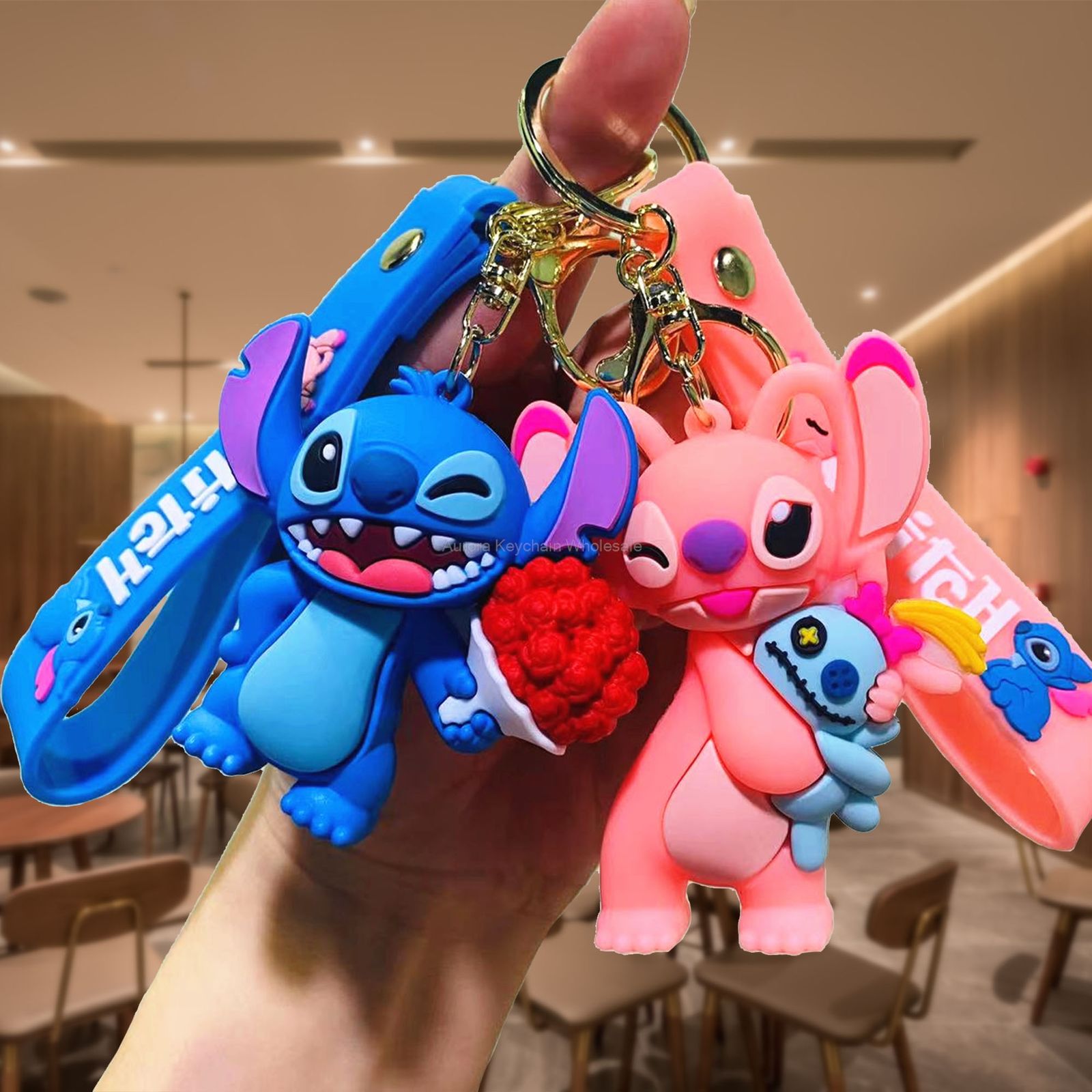 Disney Character Keychain - Mickey, Minnie, Lilo & Stitch