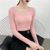 Women’s Knitted V-Neck Pullover Sweater