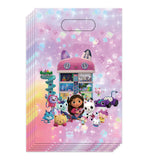 Gabby Dollhouse Theme Plastic Gift Bags for Kids' Parties