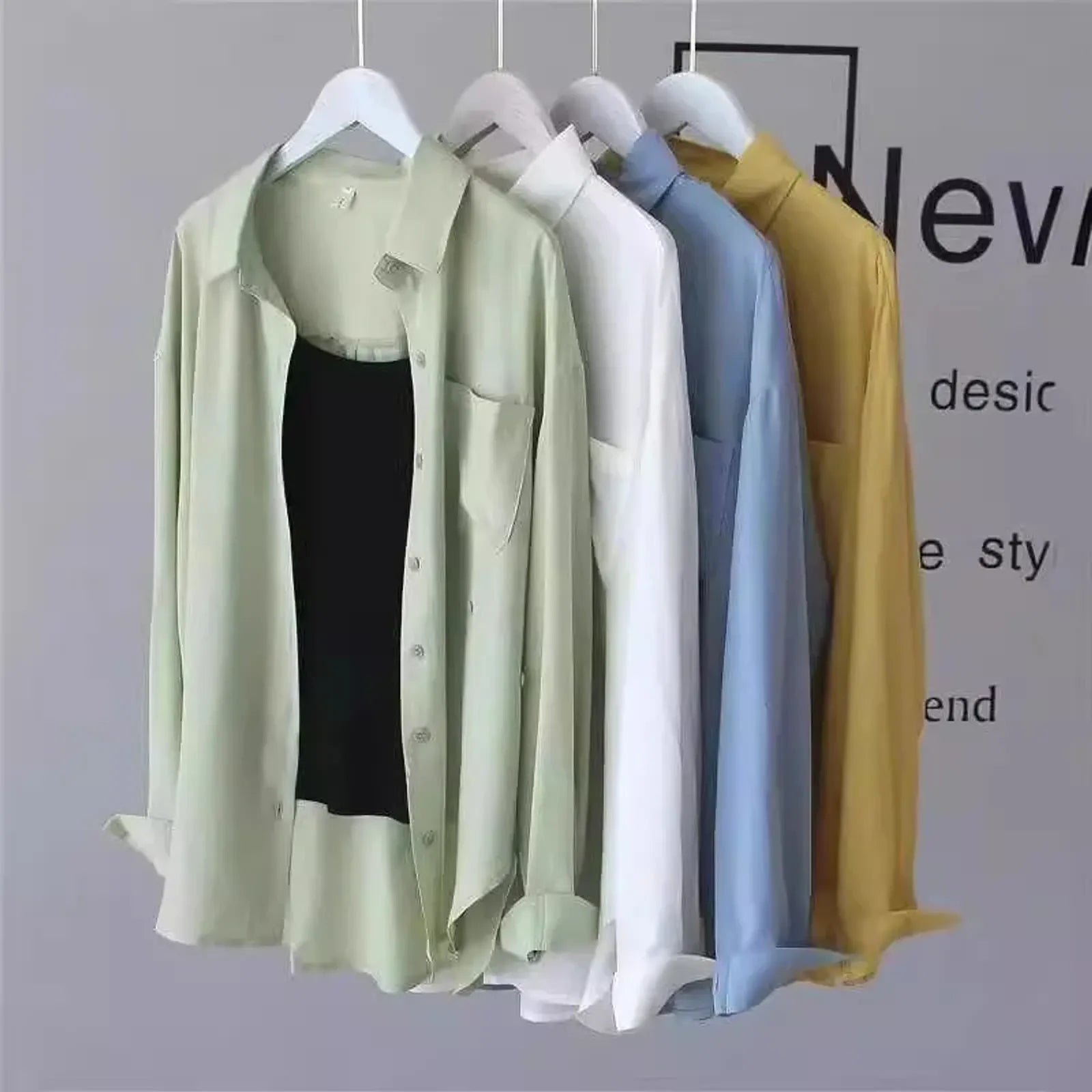 Sun Protection Loose Fit Thin Chiffon Women's Casual Shirt