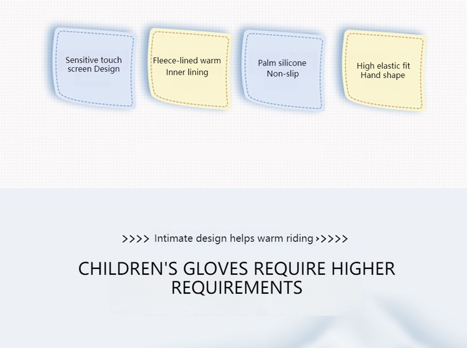 Kids' Thick Fleece Ski Gloves for Winter Activities