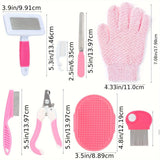 8-Piece Pink Rabbit Beauty Set for Small Animals
