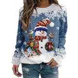 Christmas Snowman 3D Print Sweatshirt for Women