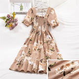 Spring Summer Chiffon A-line Dress for Women