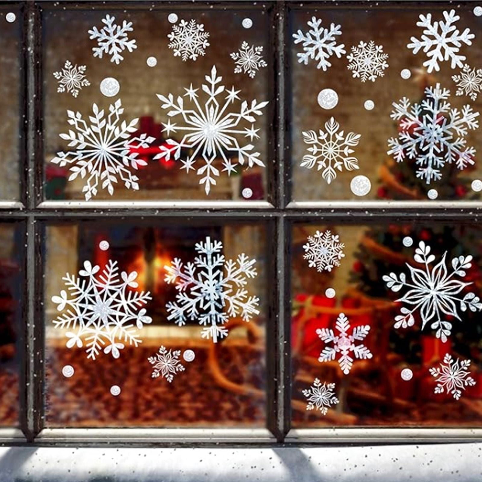 Winter Snow Flakes Window Clings Decals