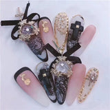 10 Rolls of White and Black Lace Nail Art Foils Set