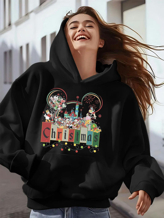 Women's Mickey & Minnie Mouse Christmas Hooded Sweatshirt