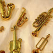 Random Mixed Style Mini Gold Musical Instrument Ornaments