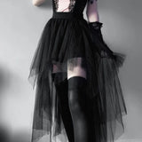High-Waisted Irregular Skirt for Women - Gothic Style