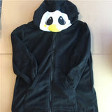 Cute Penguin Fleece Warm Hoodie Tracksuit for Women
