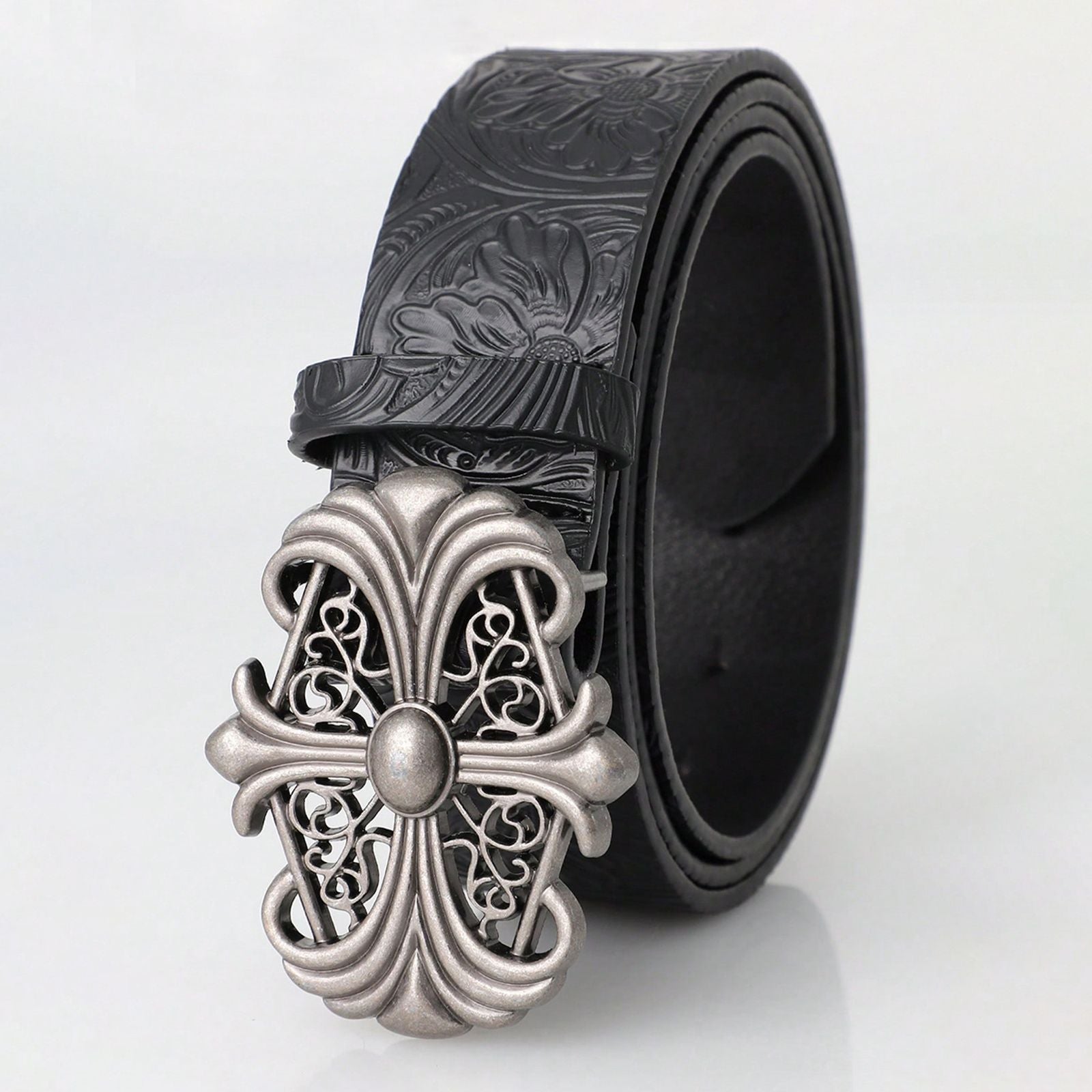 Retro Bohemian Style Black PU Leather Belt