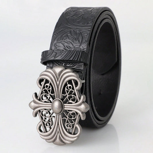 Retro Bohemian Style Black PU Leather Belt