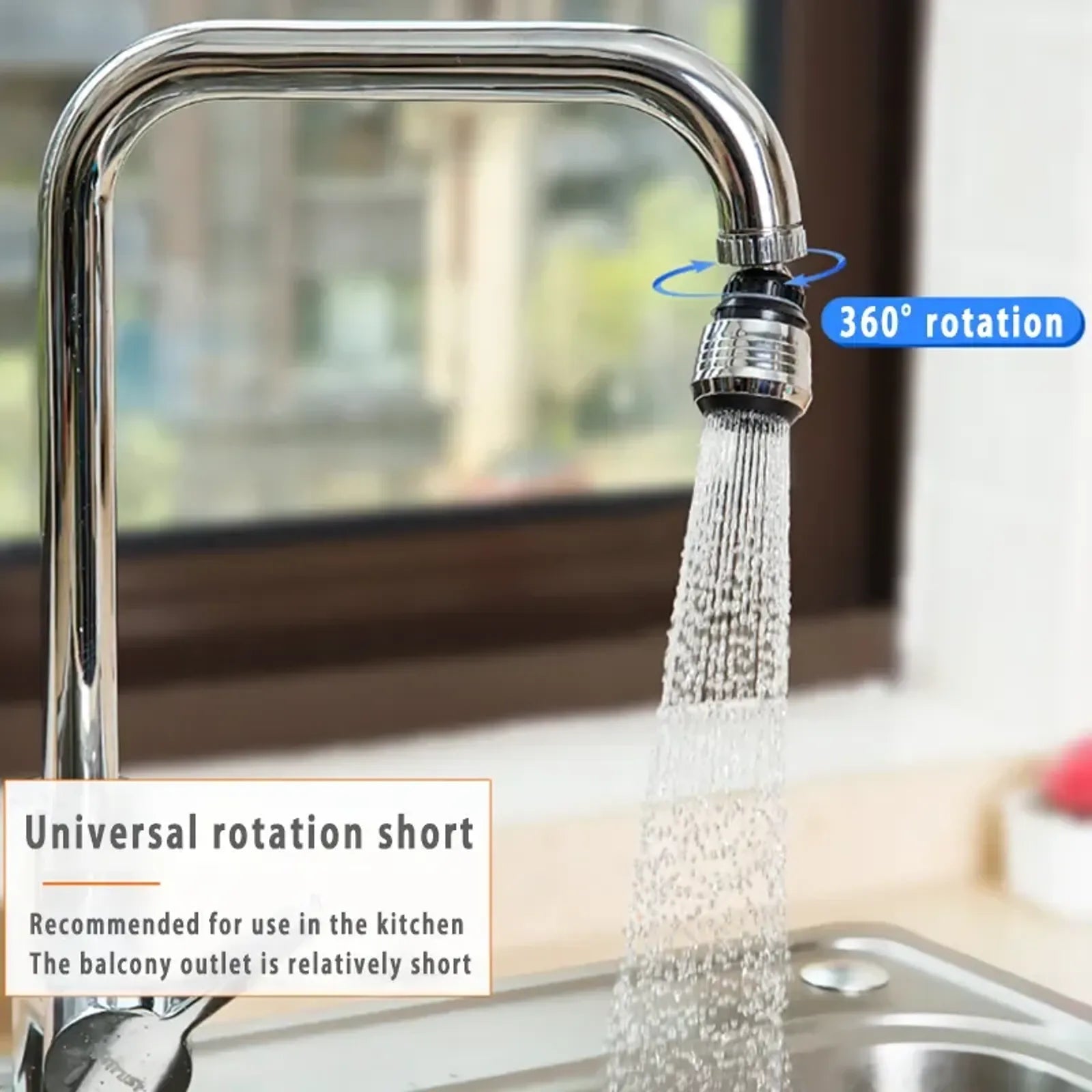 360 Rotatable Bubbler Faucet Extender for Kitchen & Bathroom