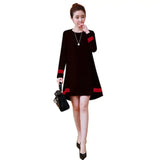 Plus Size Women's Long Sleeve T-Shirt Dress