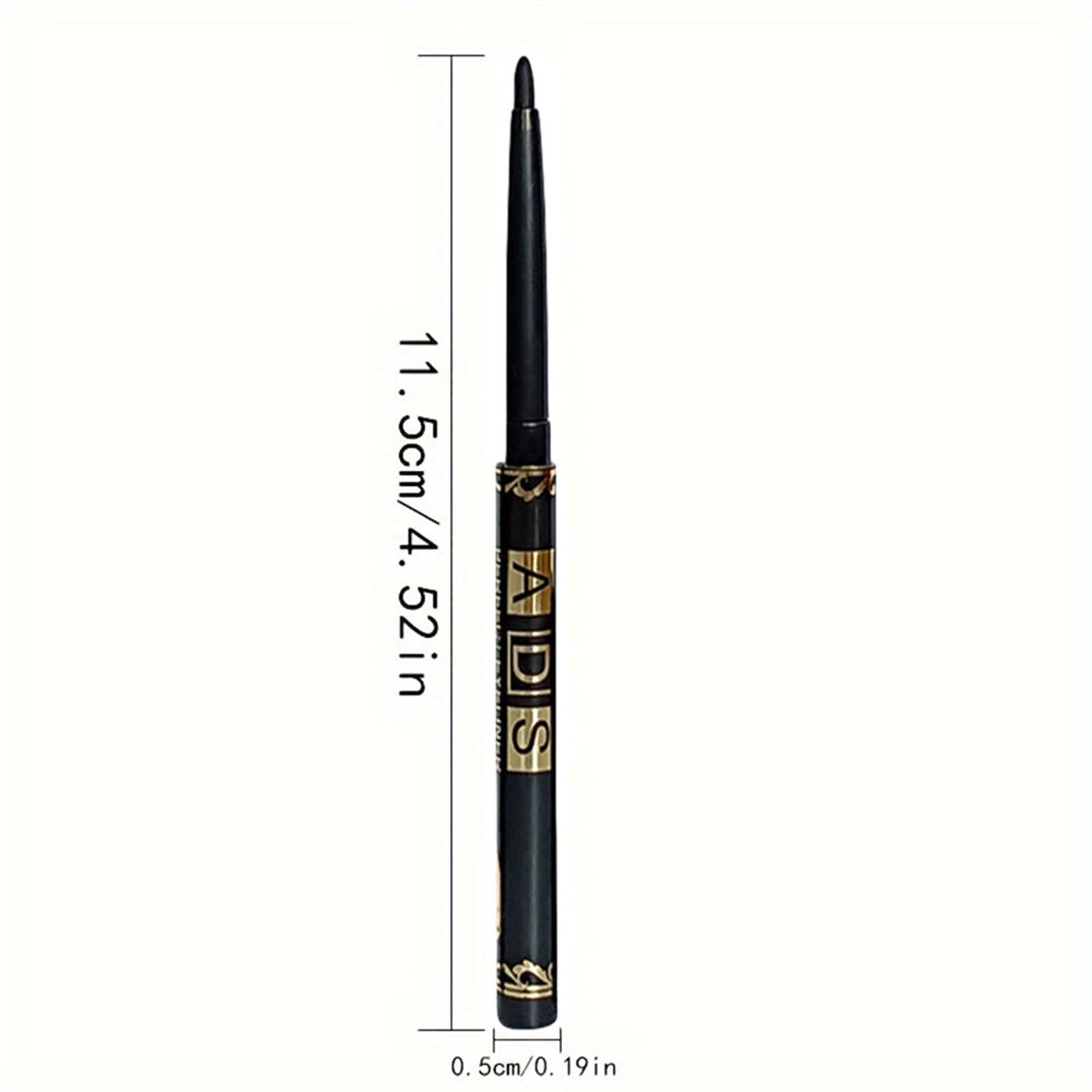 3PCS Long-Lasting Waterproof Black Eyeliner Pencil