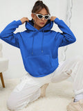 Solid Color Fleece Hoodie for Women