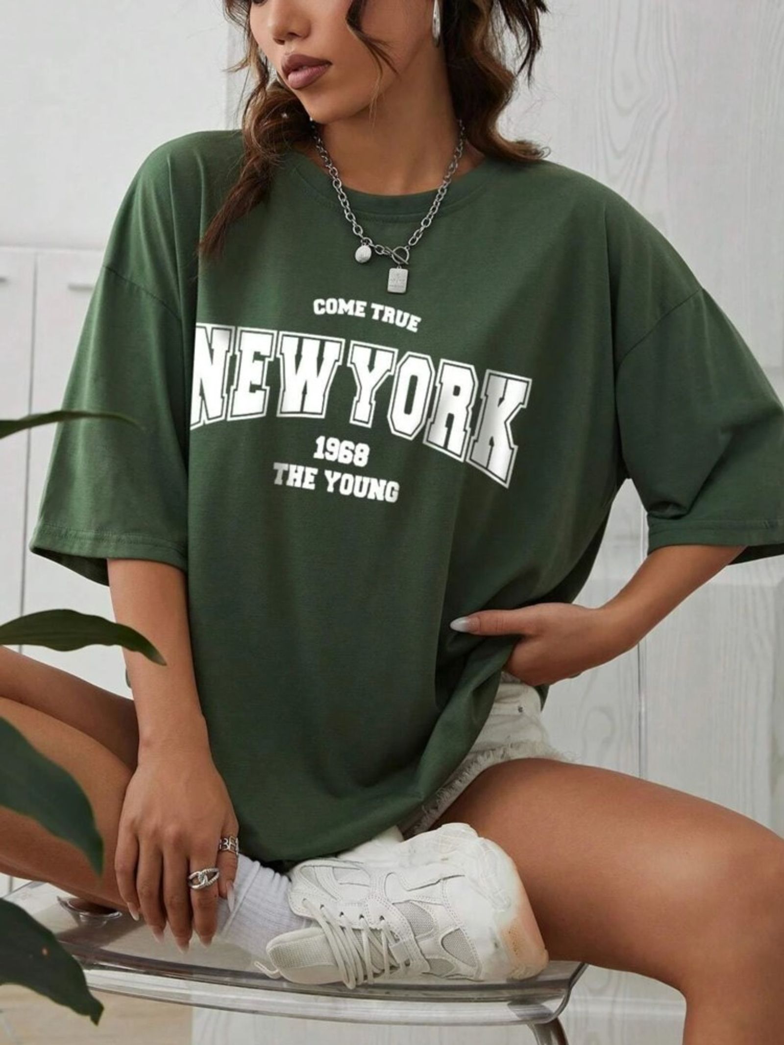 When 1968 The New York Is Young Oversized Cotton T-Shirt