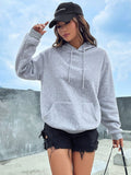 Solid Color Casual Hoodie for Women