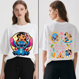 Disney Lilo and Stitch Ohana Print Cotton T-Shirt for Women